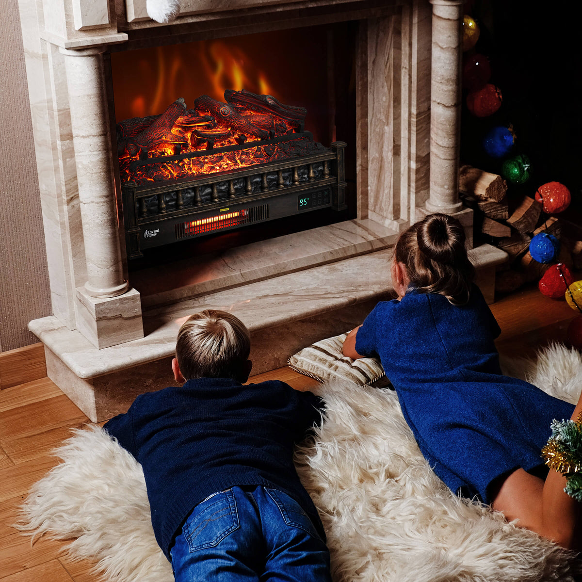 TURBRO Eternal Flame EF26-LG Smart Electric Fireplace Logs
