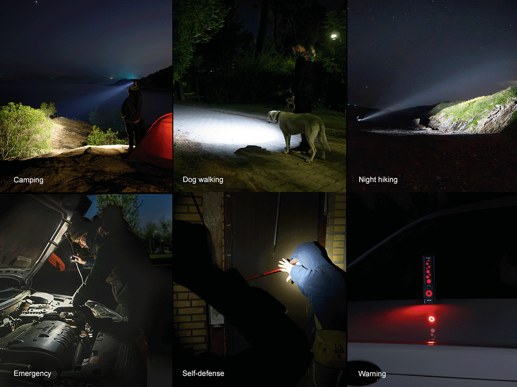 Fenix E08R UE Rechargeable Spotlight & Floodlight with Green Laser