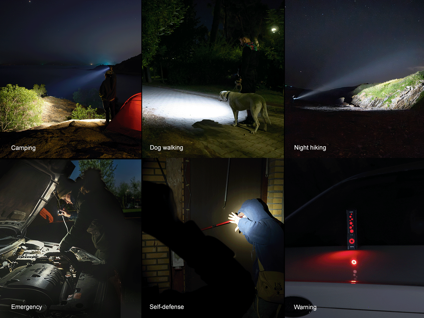 Fenix E08R UE Rechargeable Spotlight & Floodlight with Green Laser