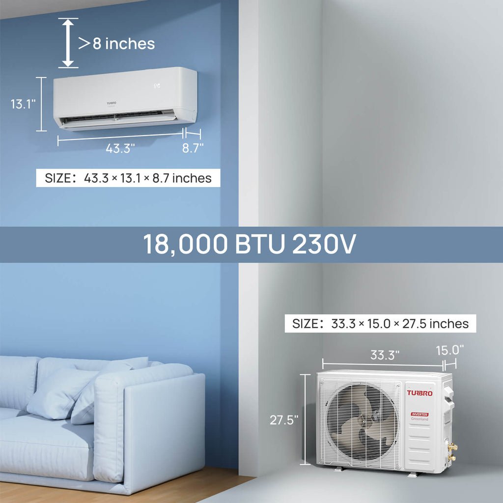 TURBRO Greenland 18,000 BTU Single Zone Mini-Split Heat Pump (R454B)