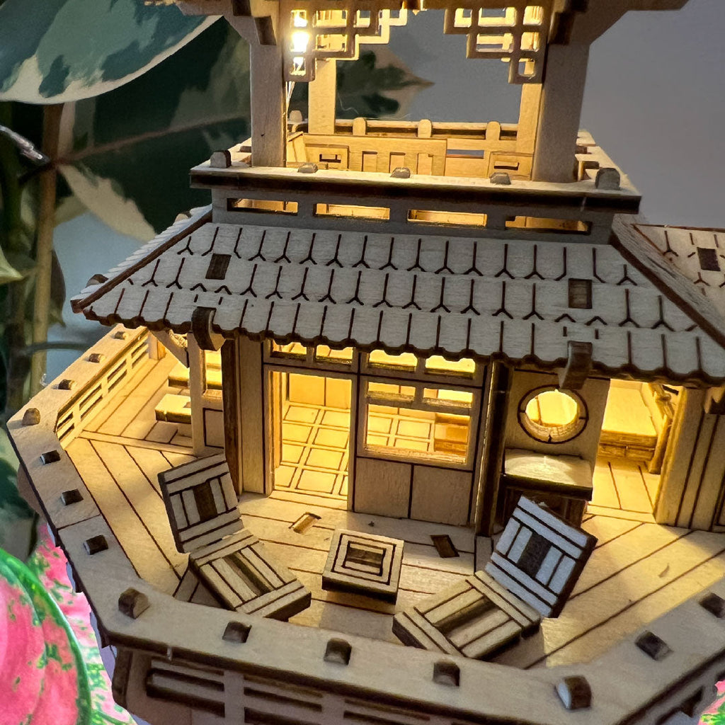 Tiny Treehouses Sunrise Terrace DIY Model Kit with Grow Light