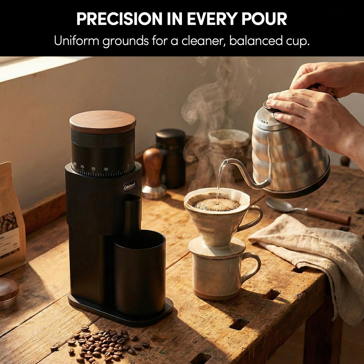 Geimori T38 Cordless Battery Coffee Grinder