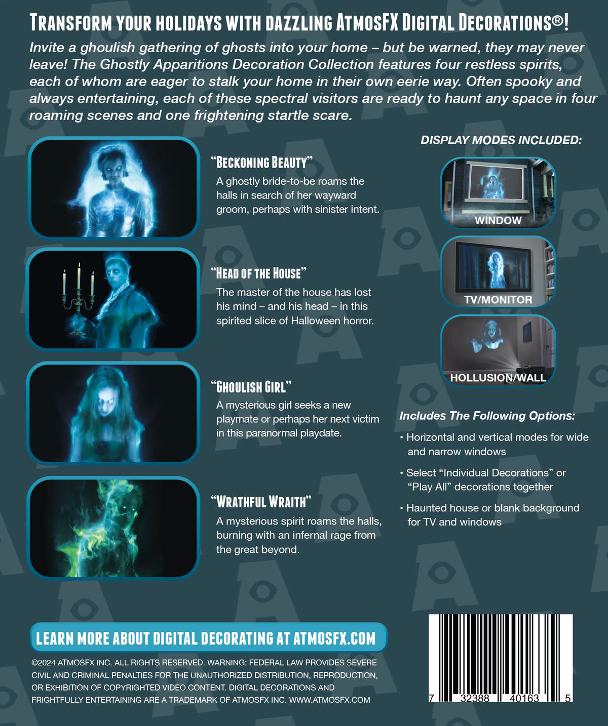 HoliScapes Ghostly Apparitions Halloween Projector Kit
