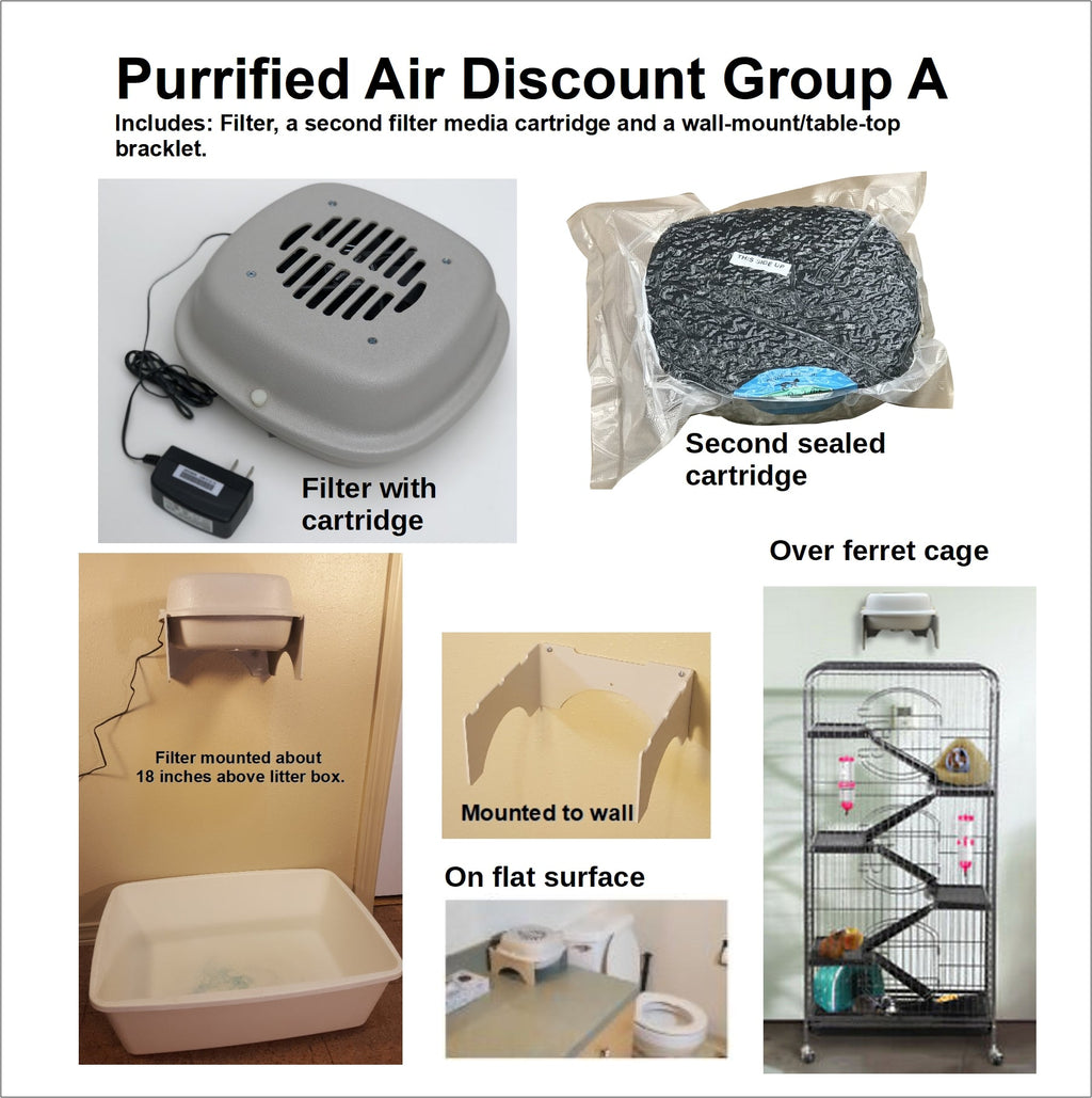 Purrified Air Purifier, Extra Filter & Wall Bracket Bundle