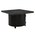Fire Sense Henley 40" Round Aluminum Basketweave Convertible Gas Fire Pit Table