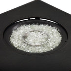 Fire Sense Henley 40" Round Aluminum Basketweave Convertible Gas Fire Pit Table