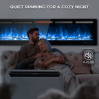 TURBRO In Flames 72-Inch Wi-Fi Wall-Mounted Electric Fireplace