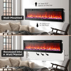 TURBRO In Flames 72-Inch Wi-Fi Wall-Mounted Electric Fireplace