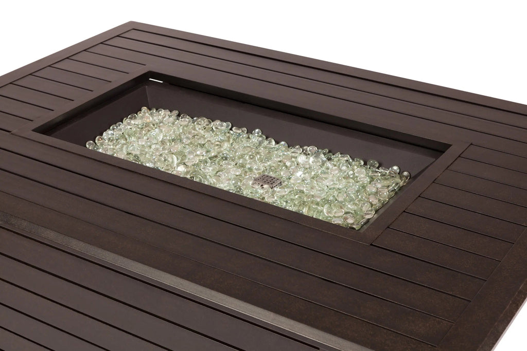 Fire Sense Longmont 48" Rectangular Aluminum Convertible Gas Fire Pit Table