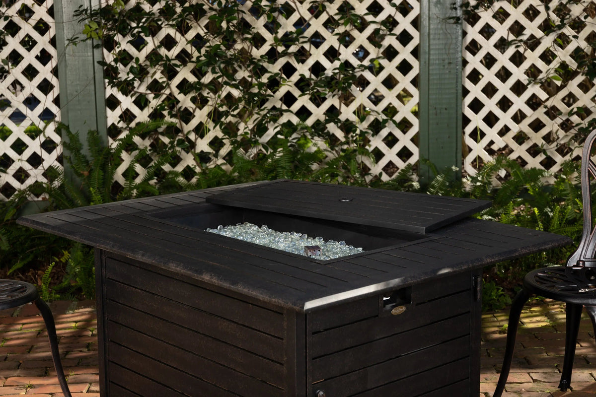 Fire Sense Longmont 48" Rectangular Aluminum Convertible Gas Fire Pit Table