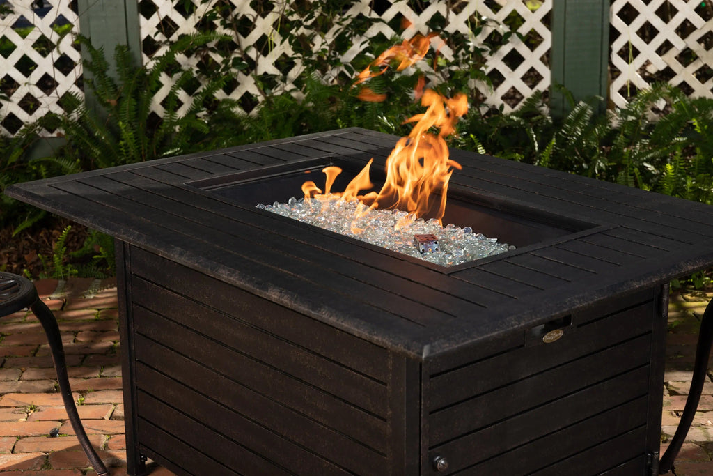 Fire Sense Longmont 48" Rectangular Aluminum Convertible Gas Fire Pit Table