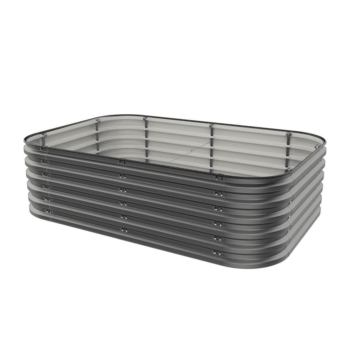 Gro-Rite Tool-Free Modular Metal Raised Garden Bed Kit