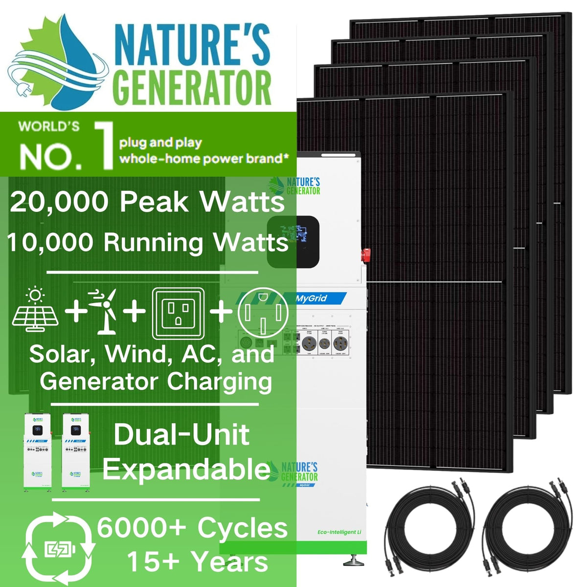 Nature’s Generator MyGrid 10K Gen 2 Solar Power Bundle
