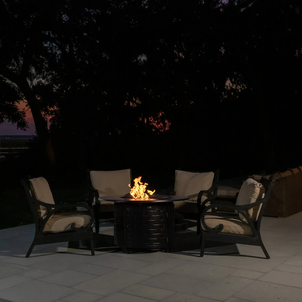 Fire Sense Perissa Woven Aluminum LPG Fire Pit