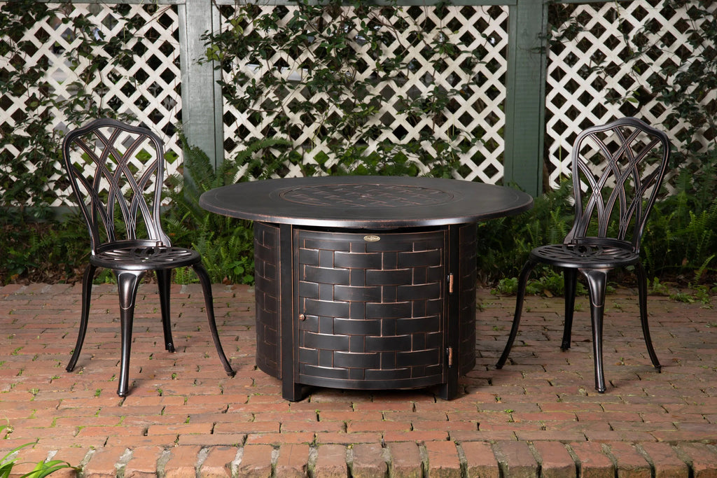 Fire Sense Perissa Woven Aluminum LPG Fire Pit