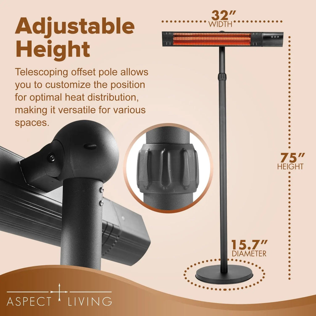 Fire Sense Pole Mounted Electric Patio Heater