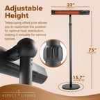 Fire Sense Pole Mounted Electric Patio Heater