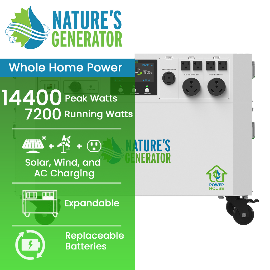 Nature’s Generator Powerhouse Gen 2 7200W Power Station