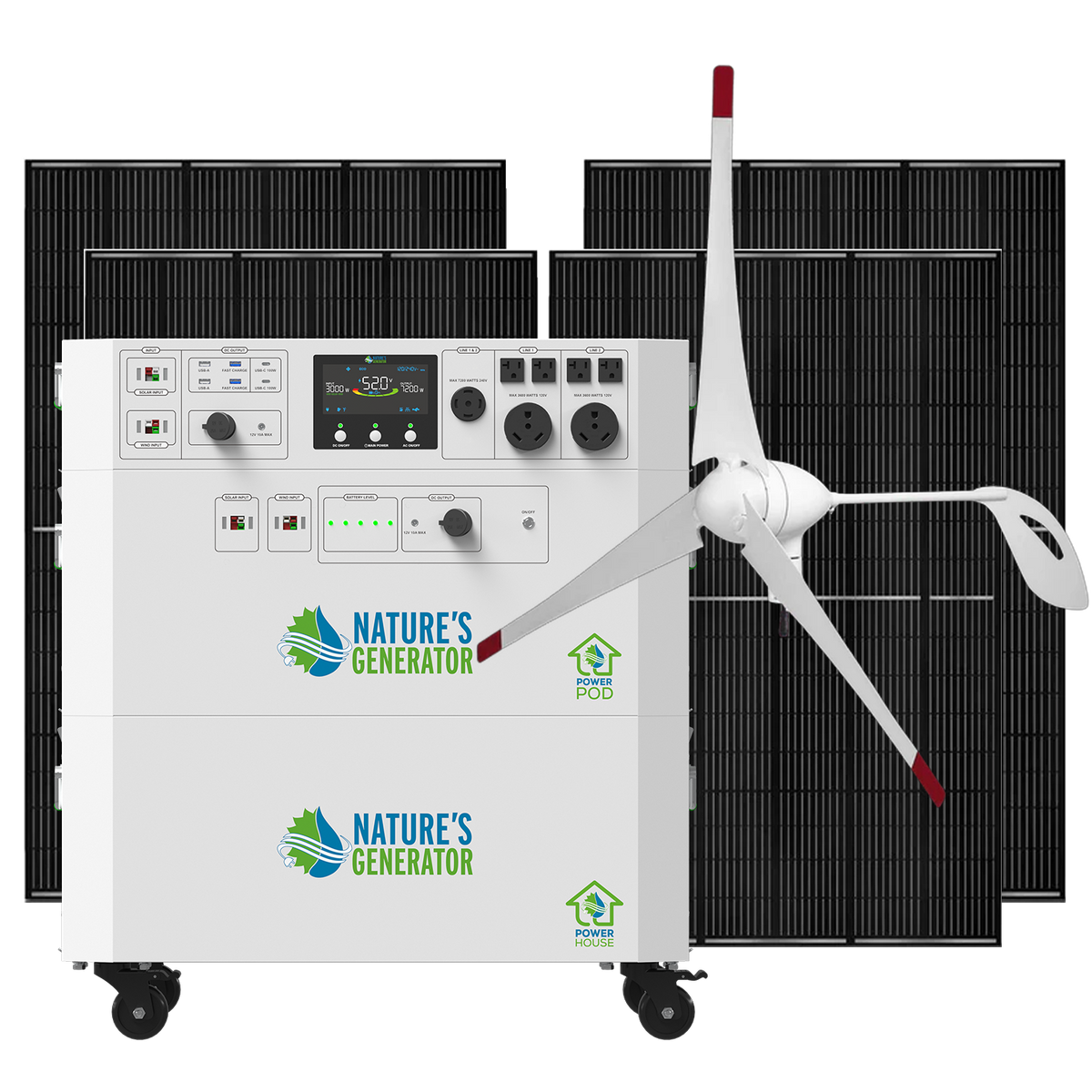 Nature’s Generator Powerhouse Gen 2 Solar & Wind Bundle