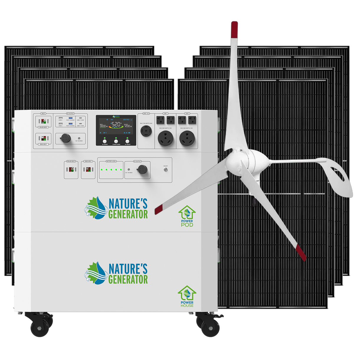 Nature’s Generator Powerhouse Gen 2 Solar & Wind Bundle