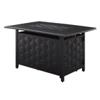 Fire Sense Preston 44" Rectangular Basketweave Aluminum Convertible Gas Fire Pit Table