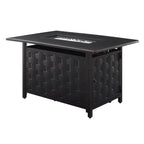 Fire Sense Preston 44" Rectangular Basketweave Aluminum Convertible Gas Fire Pit Table