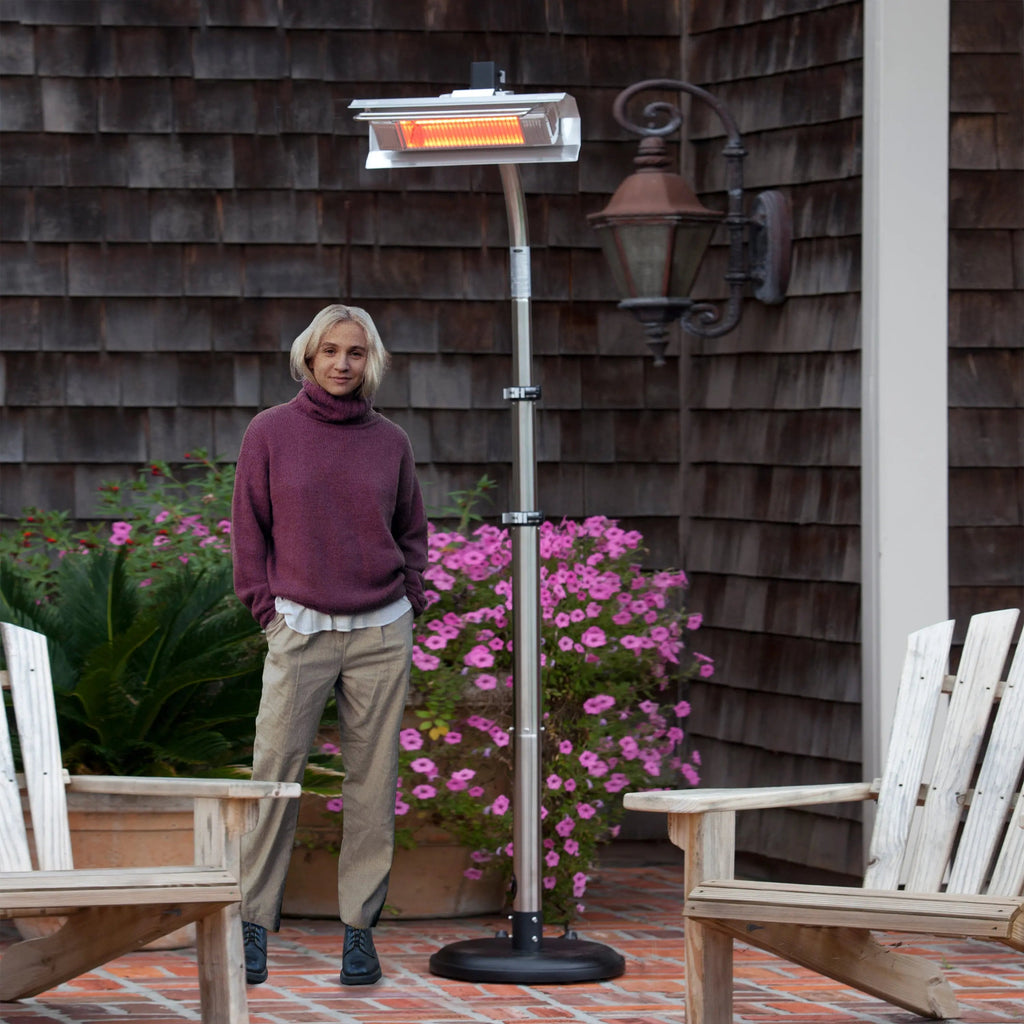 Fire Sense Stainless Steel Telescoping Offset Pole Mounted Infrared Patio Heater