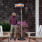 Fire Sense Stainless Steel Telescoping Offset Pole Mounted Infrared Patio Heater