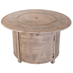 Fire Sense Thatcher Driftwood Round Aluminum LPG Fire Pit