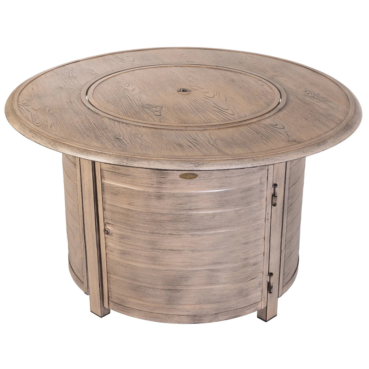 Fire Sense Thatcher Driftwood Round Aluminum LPG Fire Pit