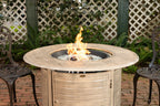Fire Sense Thatcher Driftwood Round Aluminum LPG Fire Pit