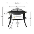 Fire Sense Tokia 30" Round Fire Pit