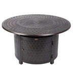 Fire Sense Verona 44" Round Woven Aluminum Convertible Gas Fire Pit Table