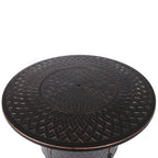 Fire Sense Verona 44" Round Woven Aluminum Convertible Gas Fire Pit Table