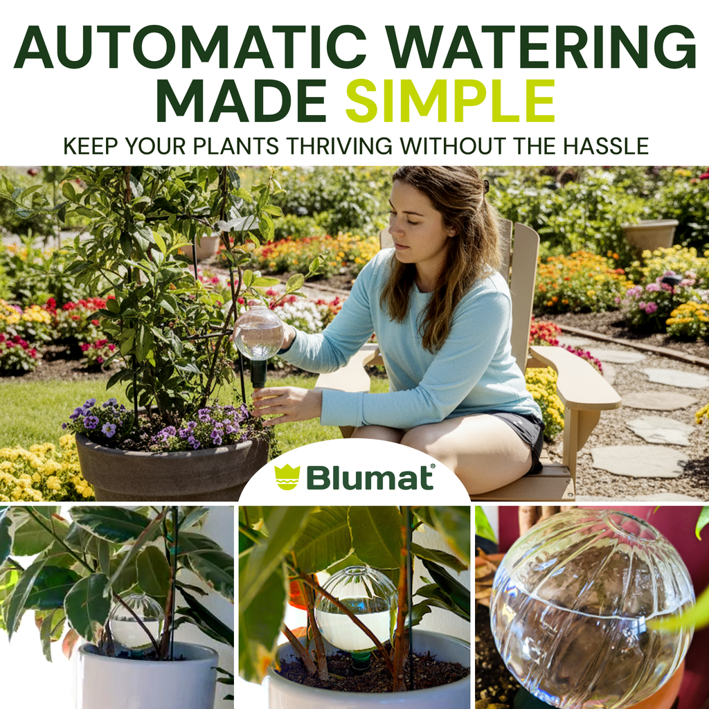 Blumat Glass Watering Globe with Bottle Adapter