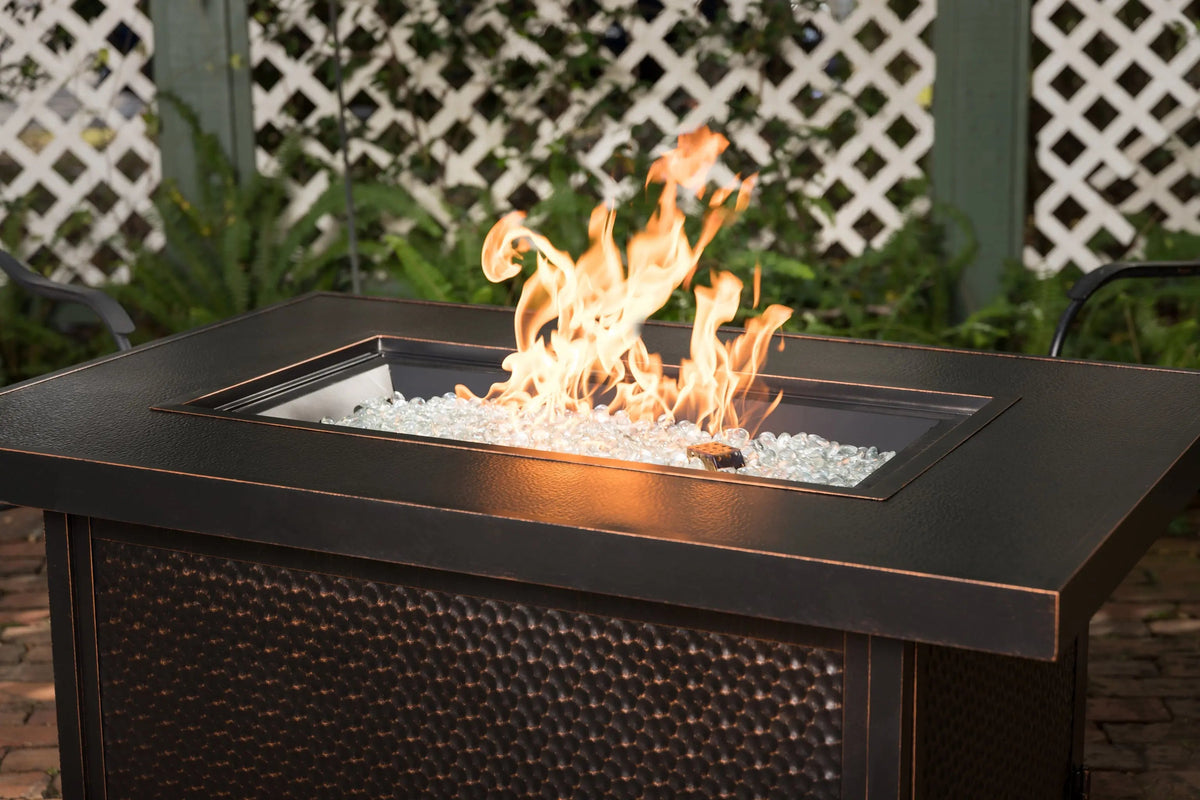 Fire Sense Weyland Rectangle Aluminum LPG Fire Pit