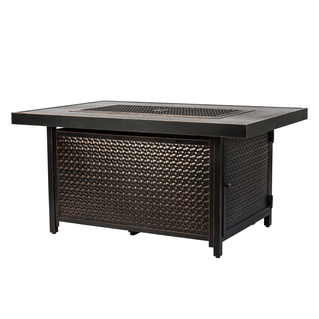 Fire Sense Weyland Rectangle Aluminum LPG Fire Pit