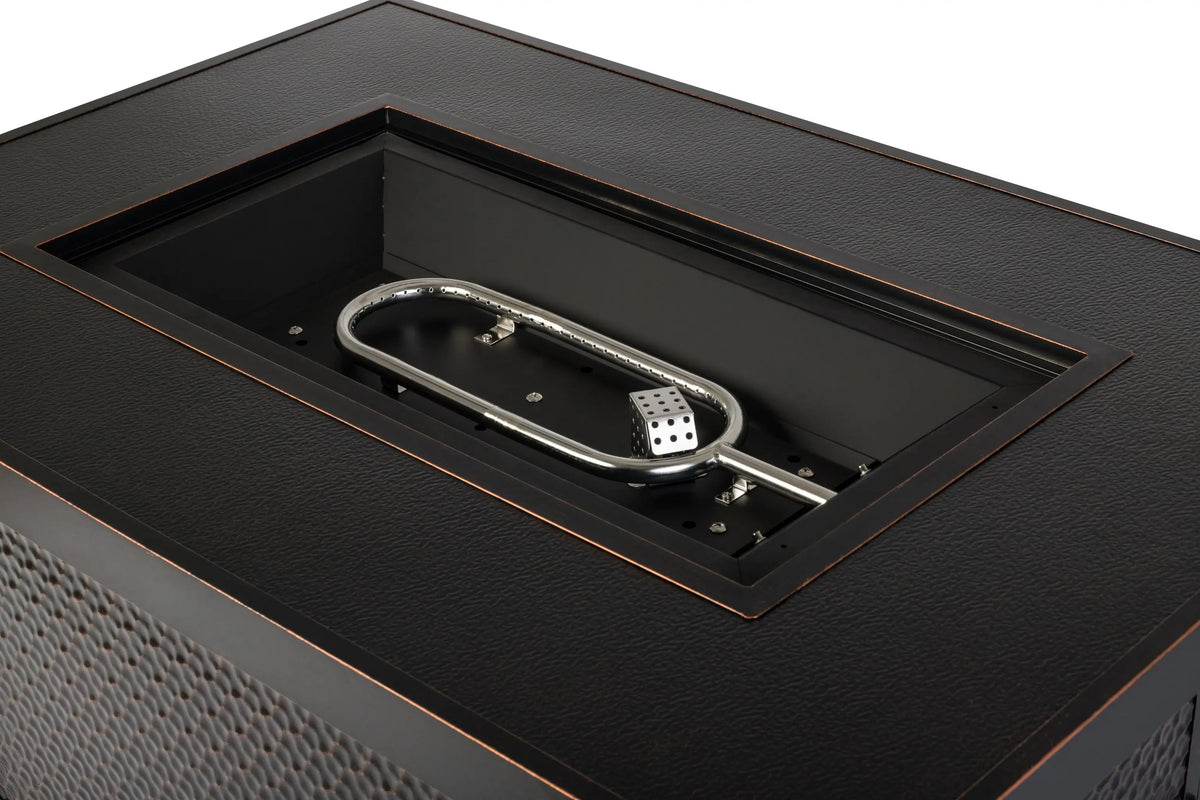 Fire Sense Weyland Rectangle Aluminum LPG Fire Pit