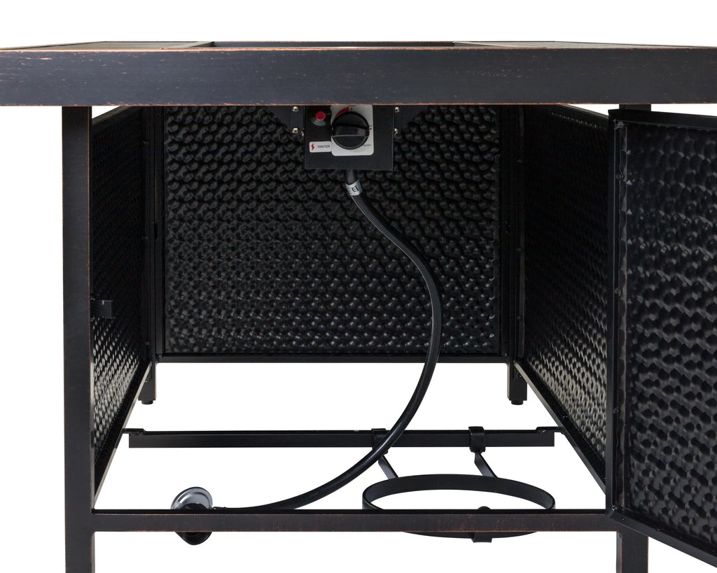 Fire Sense Weyland Rectangle Aluminum LPG Fire Pit