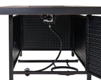 Fire Sense Weyland Rectangle Aluminum LPG Fire Pit