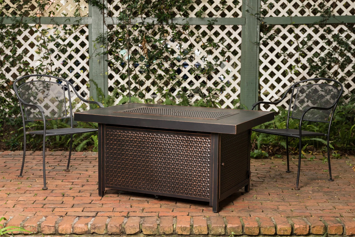 Fire Sense Weyland Rectangle Aluminum LPG Fire Pit