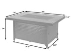 Fire Sense Weyland Rectangle Aluminum LPG Fire Pit