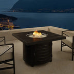 Fire Sense Yorke 40" Square Aluminum Convertible Gas Fire Pit Table