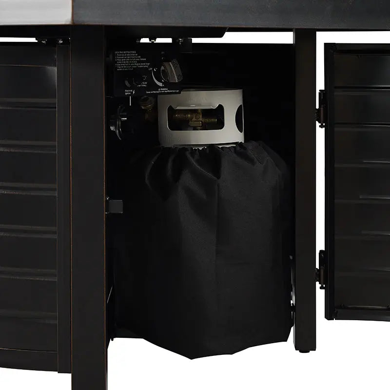 Fire Sense Yorke 40" Square Aluminum Convertible Gas Fire Pit Table