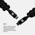 Dark Energy Reinforced USB-C to USB-C Charging Cable
