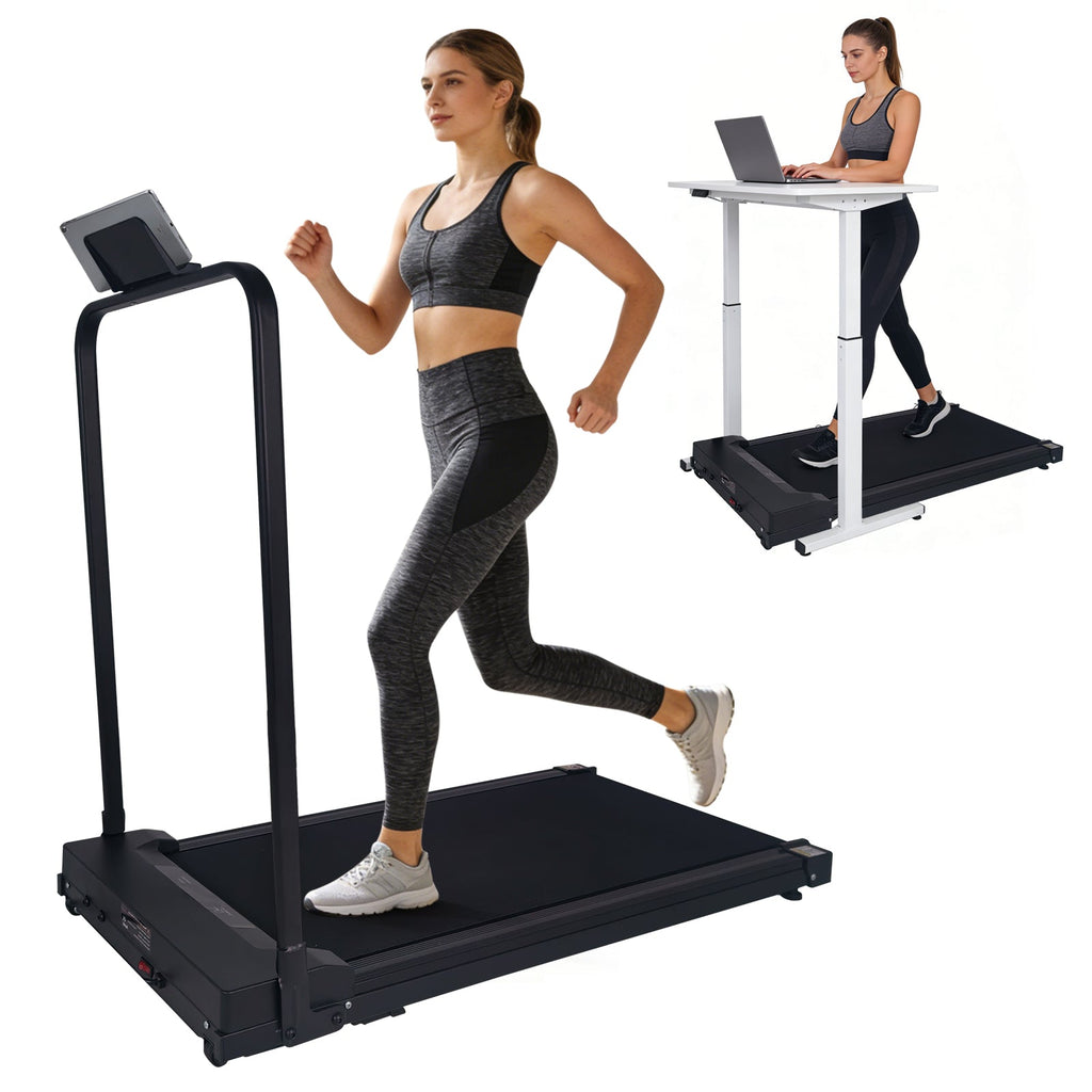 Foldable Walking Pad with Handlebar & Adjustable Incline