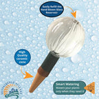 Blumat Glass Watering Globe with Bottle Adapter