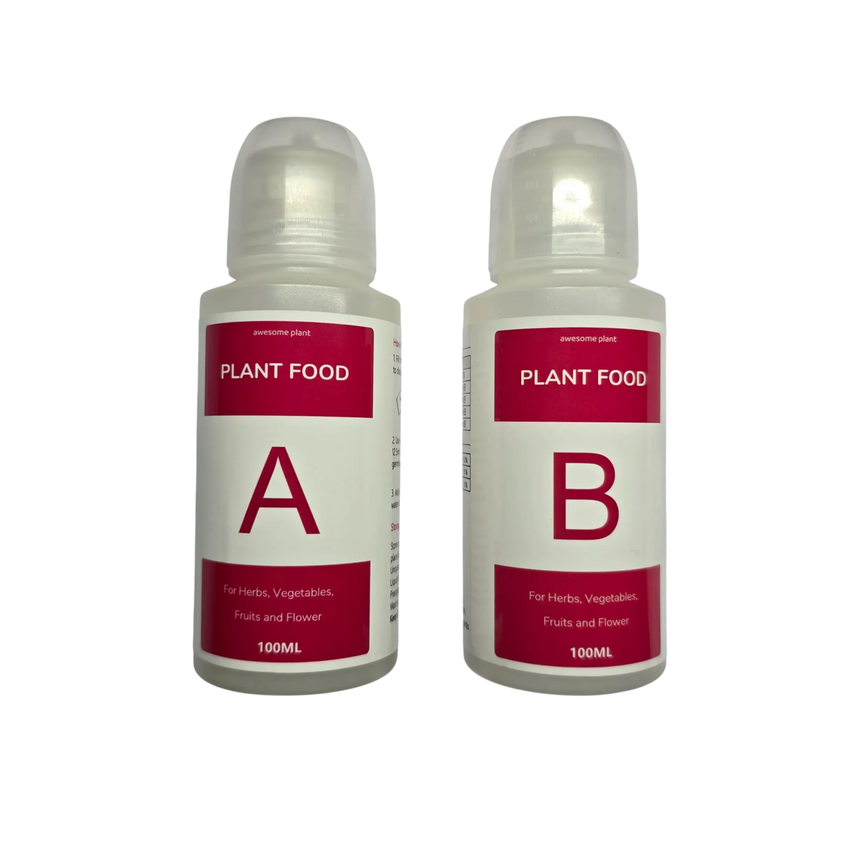 Aquager A+B Hydroponic Nutrient Refill — 4 Bottles