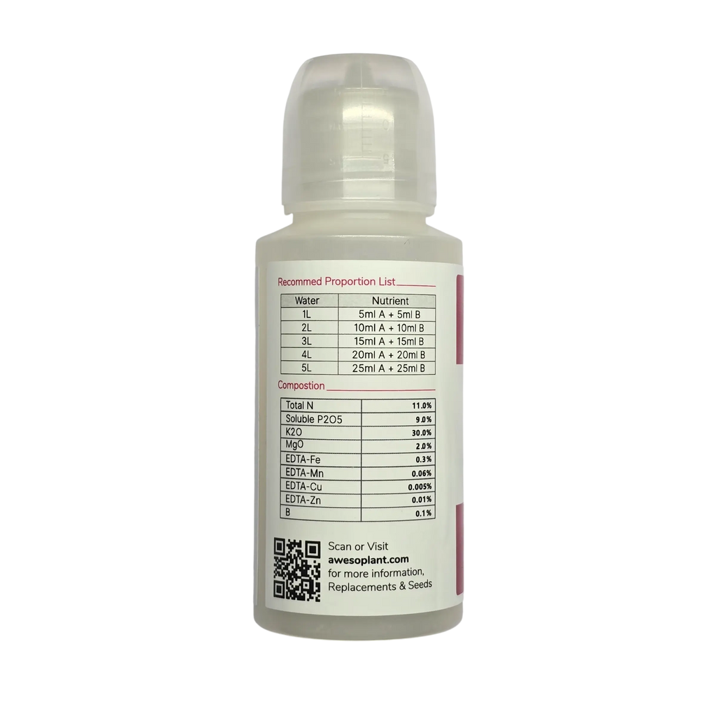 Aquager A+B Hydroponic Nutrient Refill — 4 Bottles