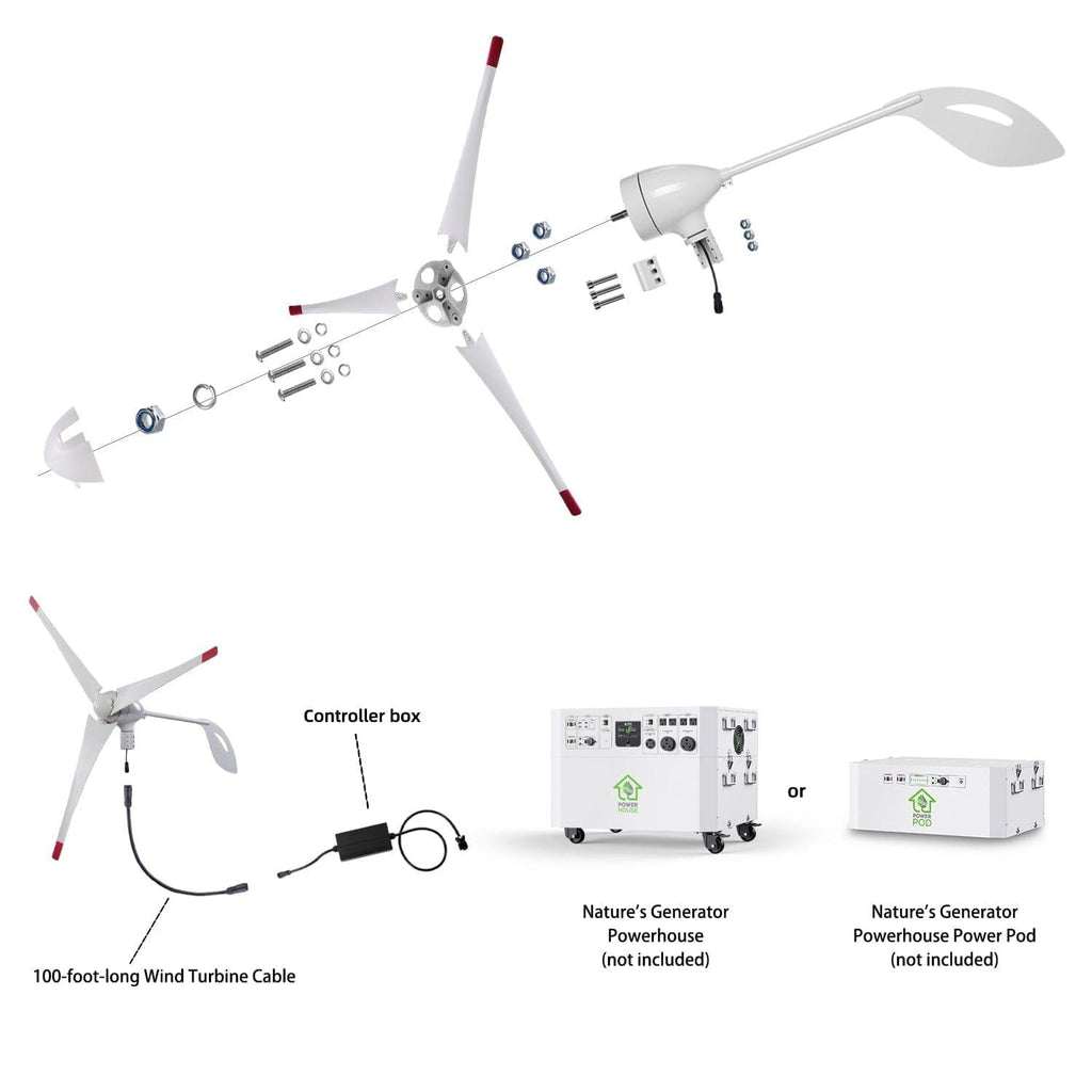 Nature’s Generator Powerhouse Gen 2 Solar & Wind Bundle